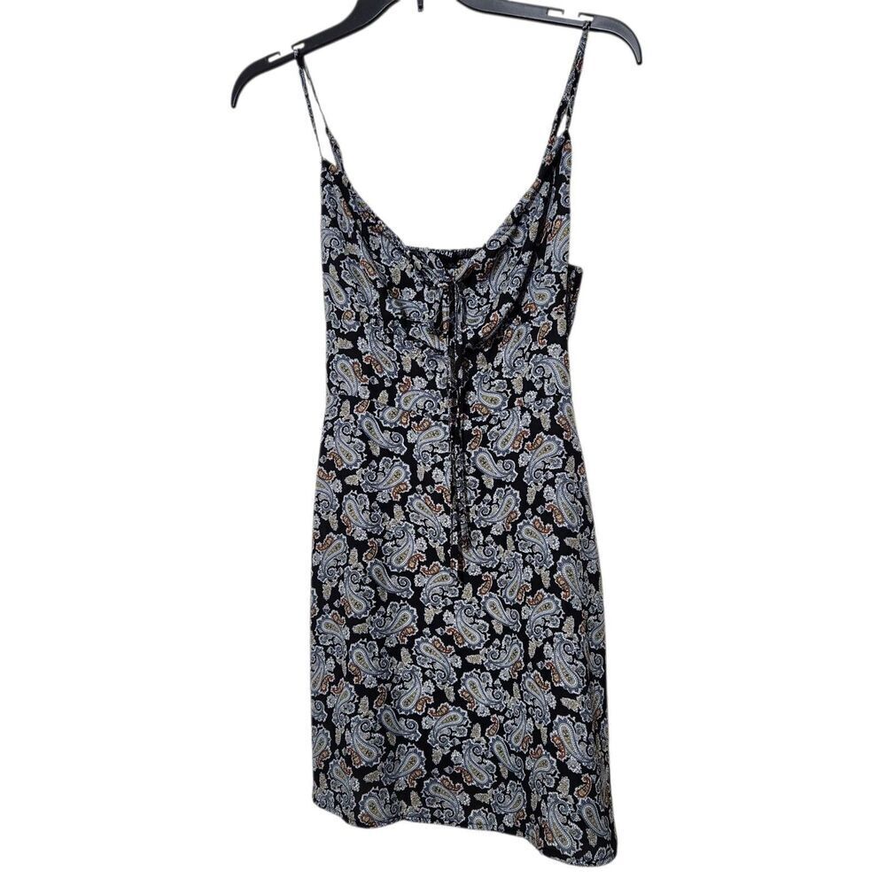 I Love Joah Mini Dress Size Medium Paisley Pattern Sleeveless Pockets.   New - Picture 2 of 12